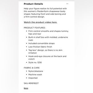 Maidenform | Intimates & Sleepwear | Maidenform Womens Nude Body Shaper